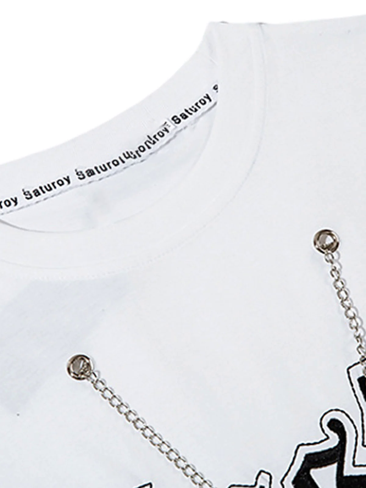 Graphic Letter Chain Vest