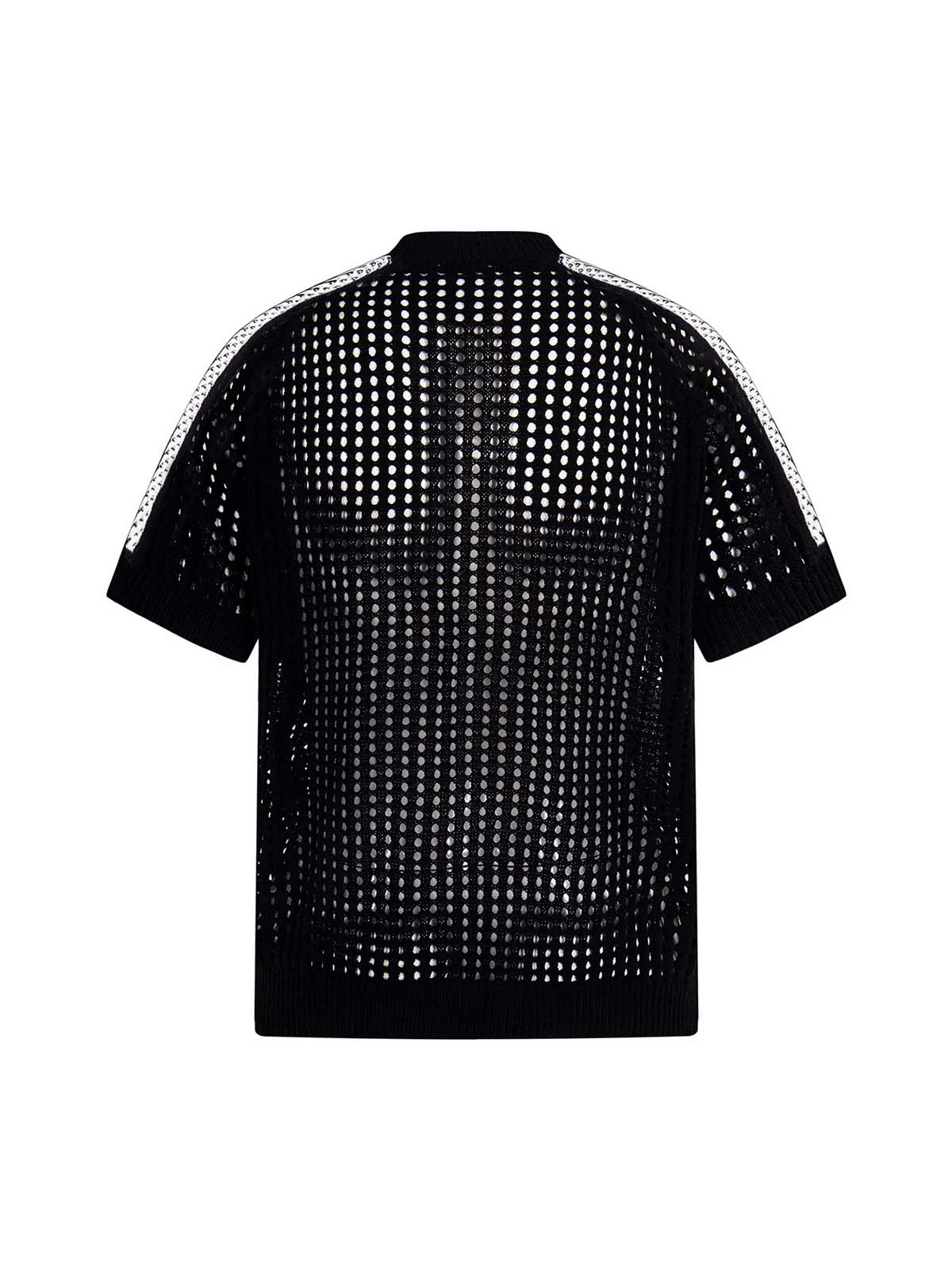Mesh Zip-Up Sports Jersey Short Sleeve Shirt
