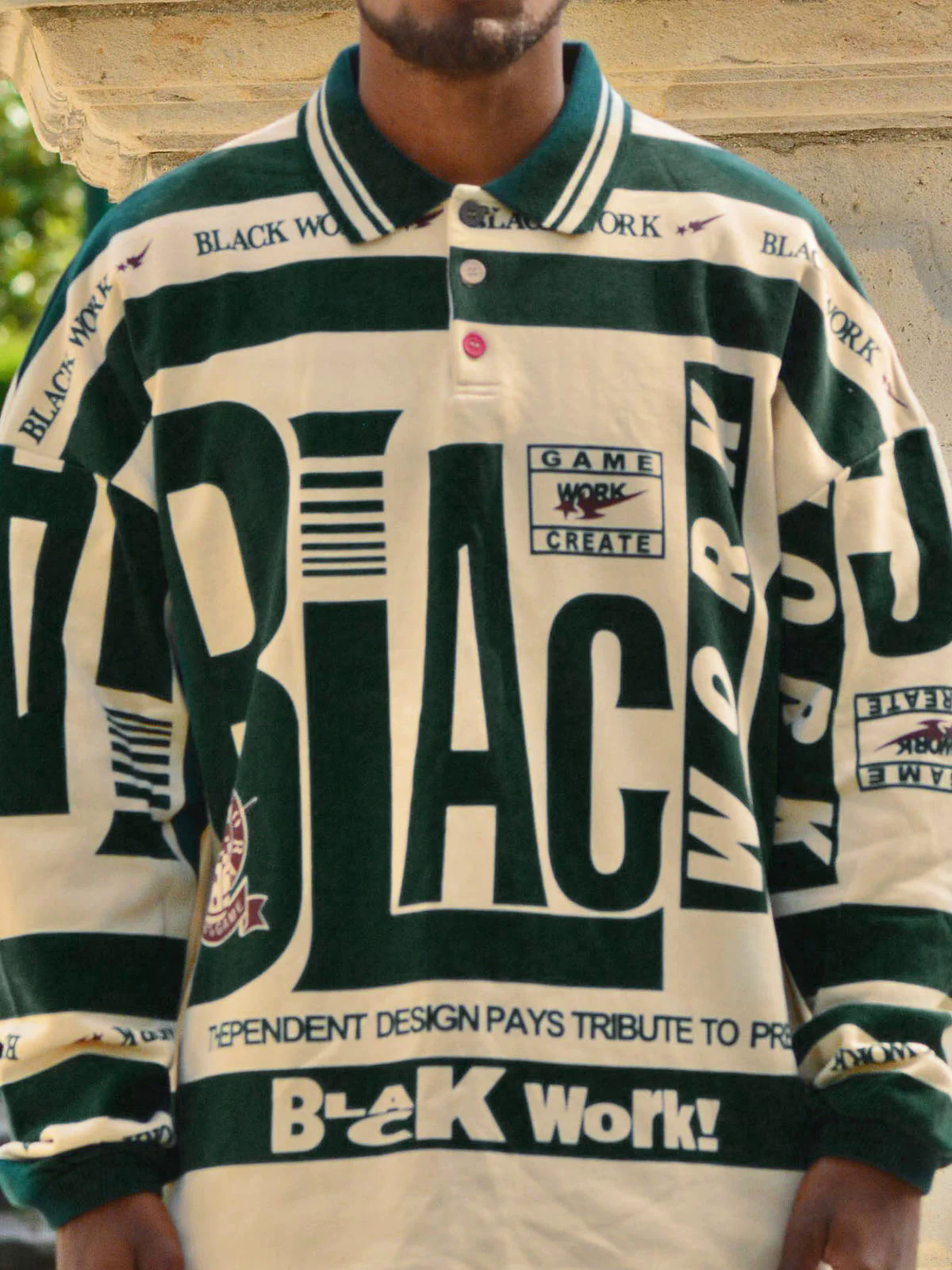 Retro Typography Polo Tee -1252