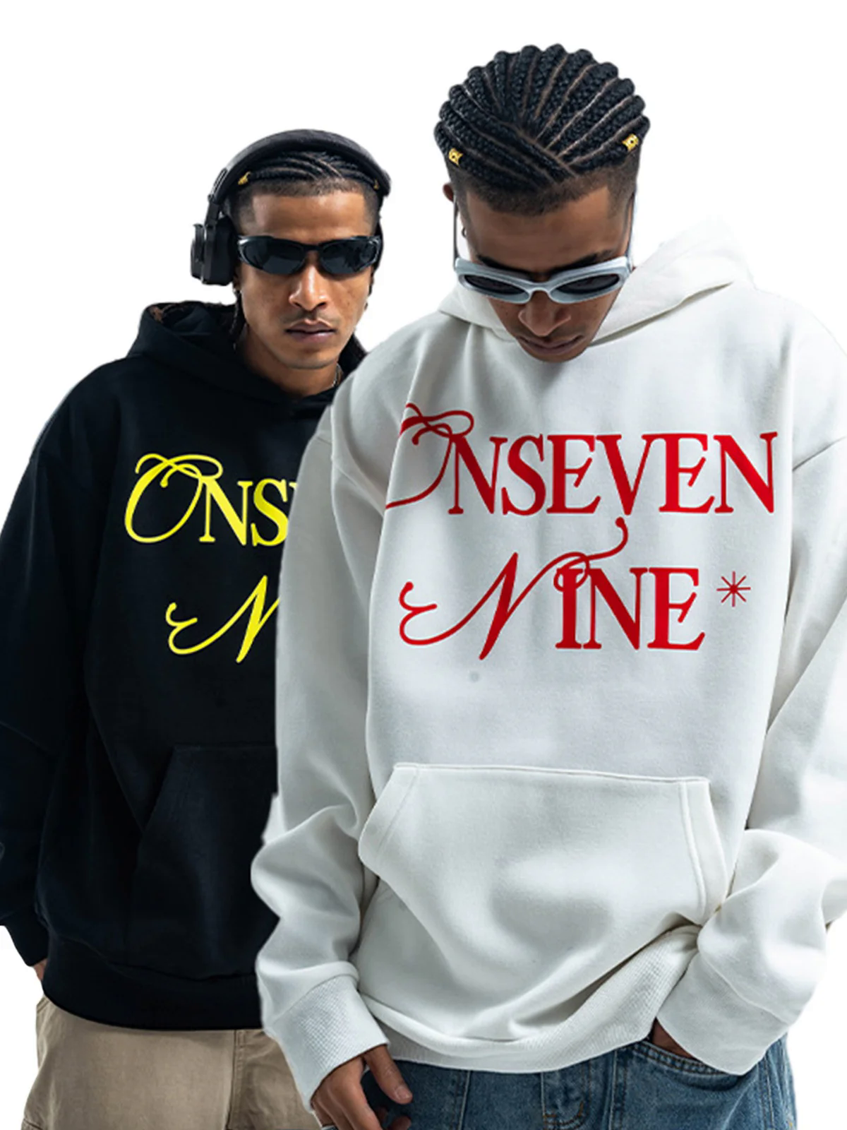 Basic Letter Print Fleece Hoodie