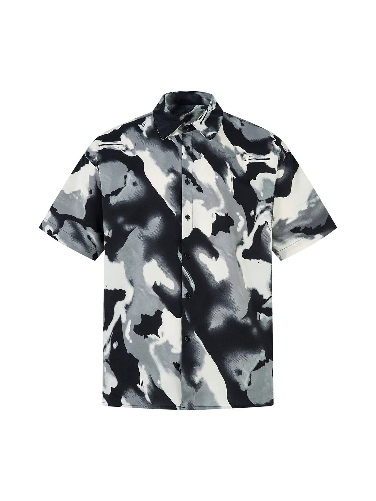Abstract Tie-Dye Print Shirt