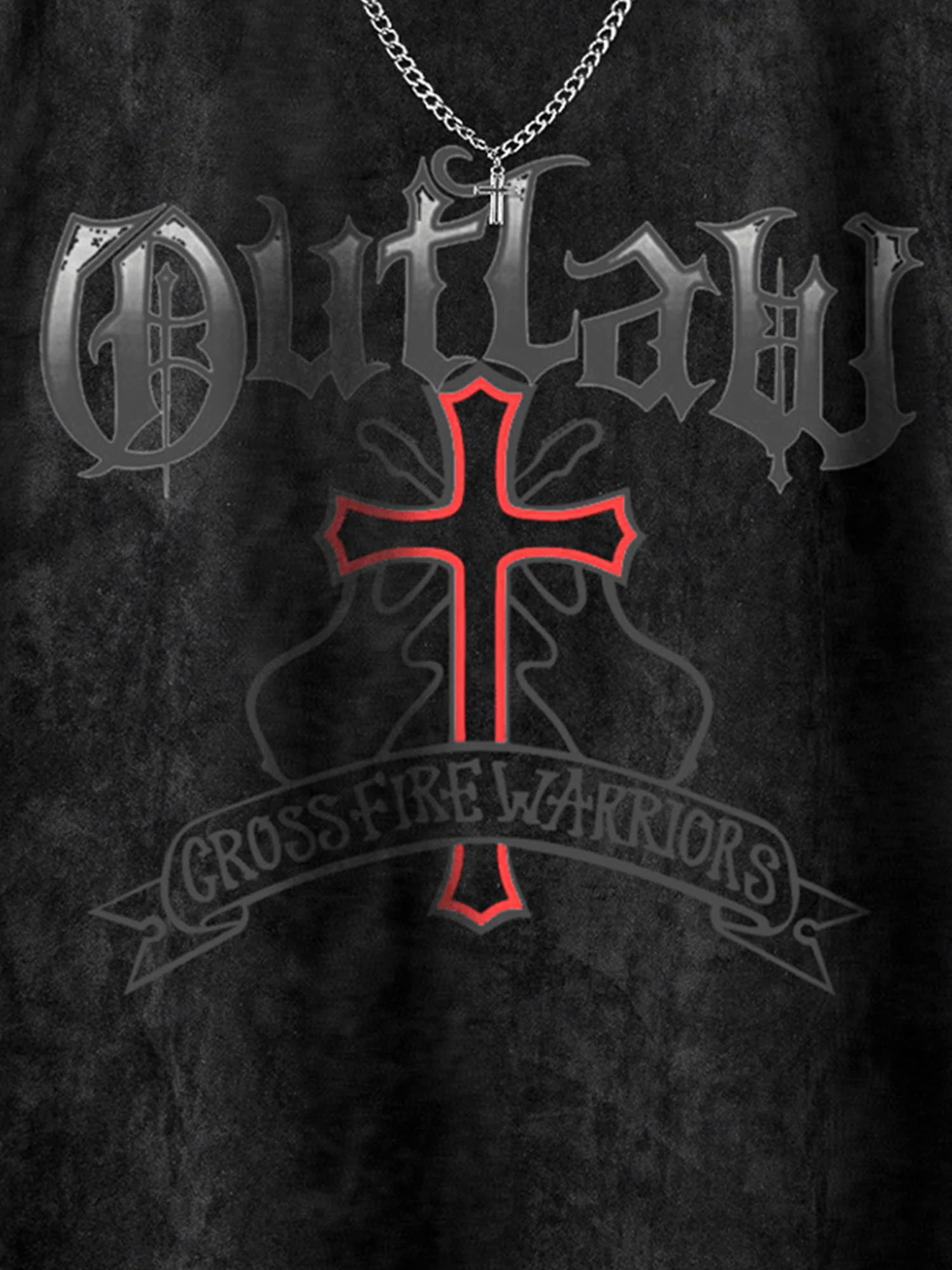 Cross Chain Suede Street Rap Sleeveless Vest