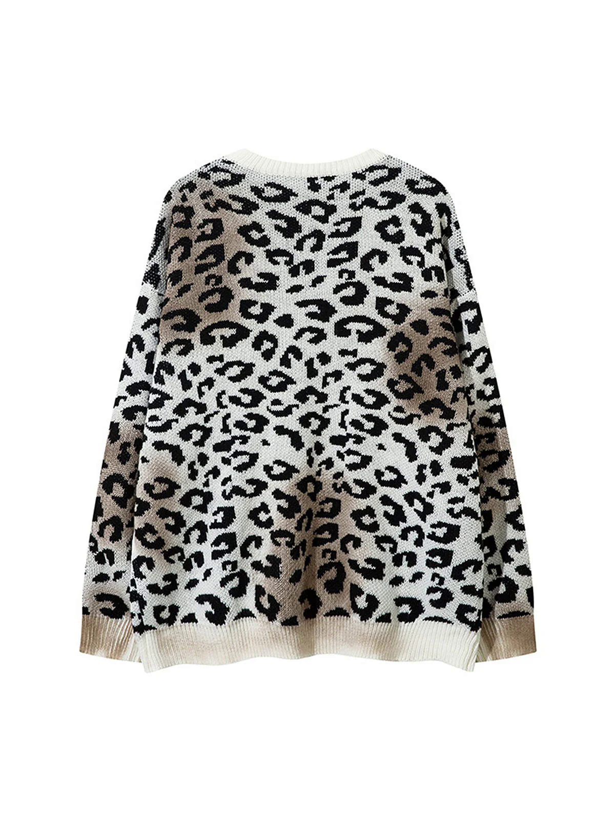 Tie-dye Cheetah Jacquard Sweater