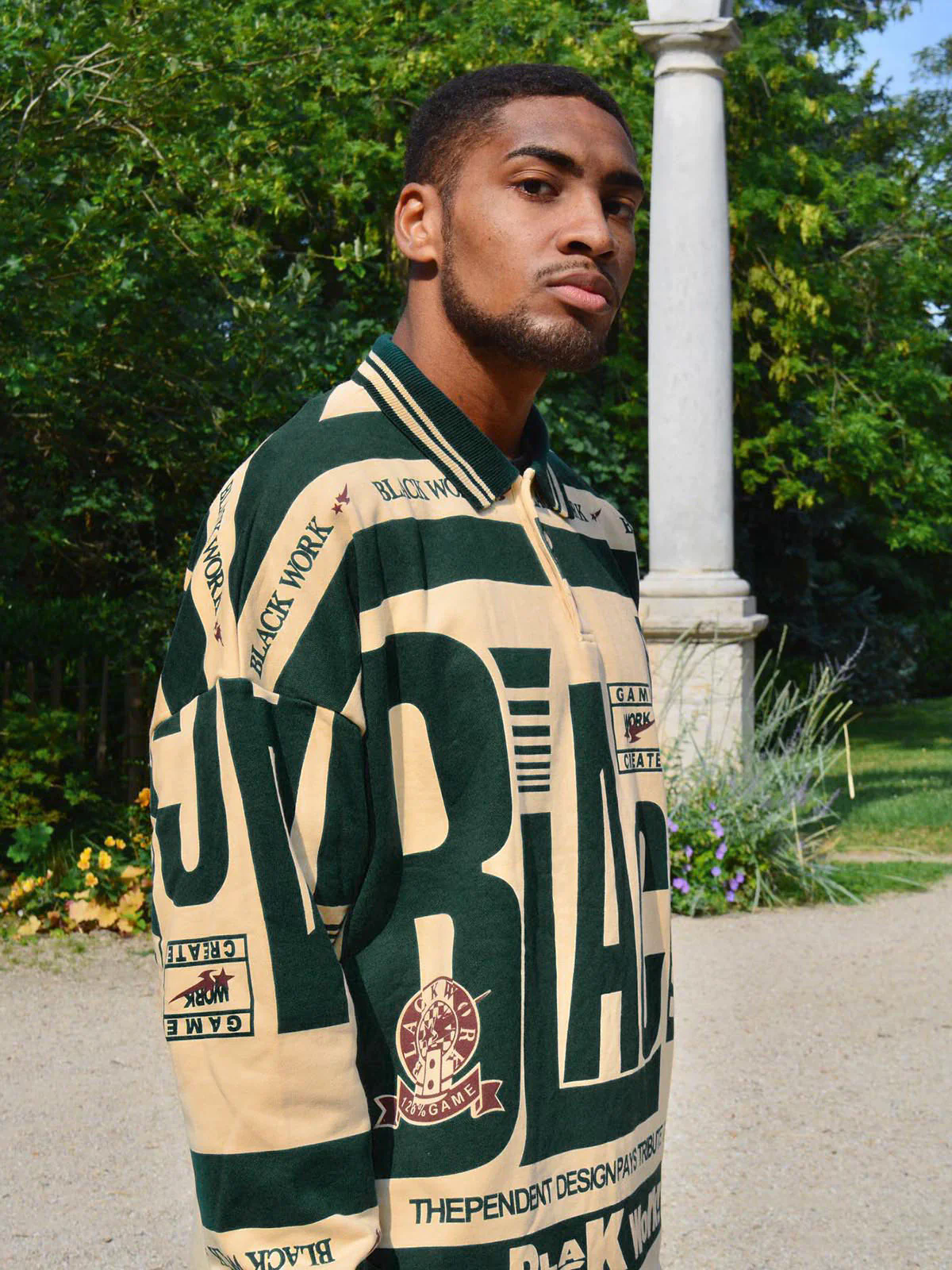 Retro Typography Polo Tee -1252