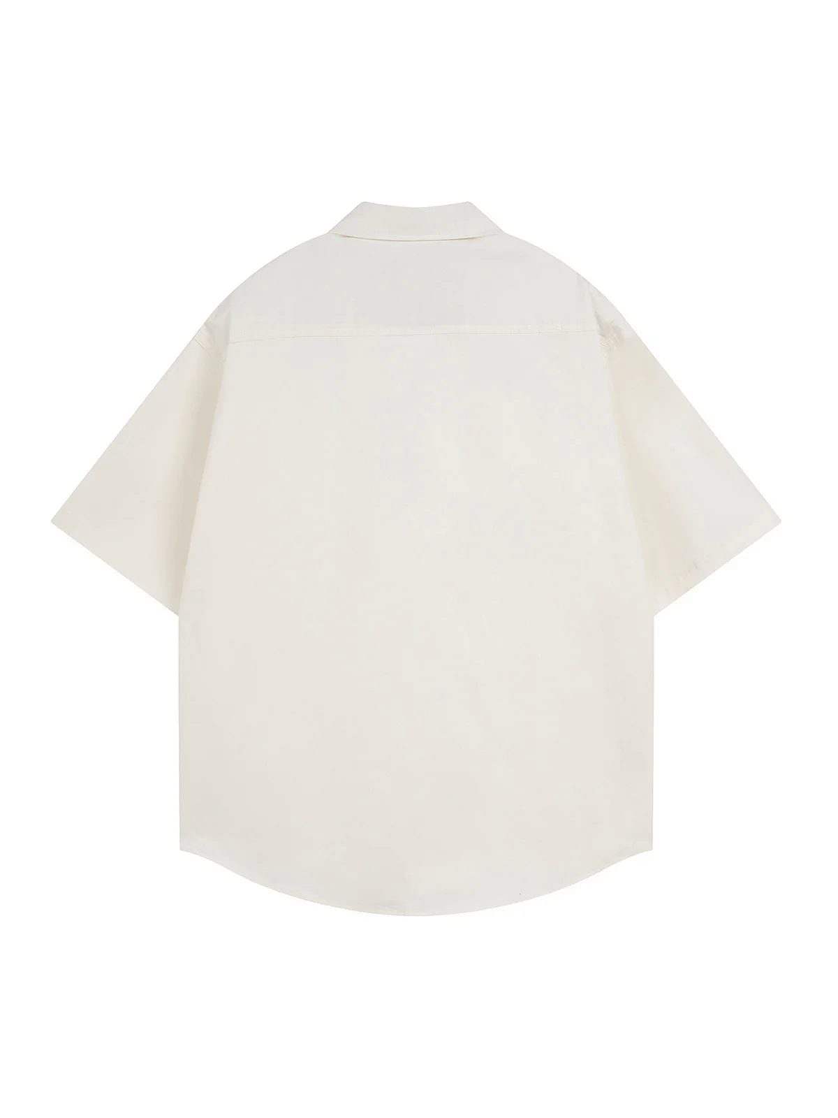 Oversized Graphic Cartoon Letter Print Short-Sleeve Shirt