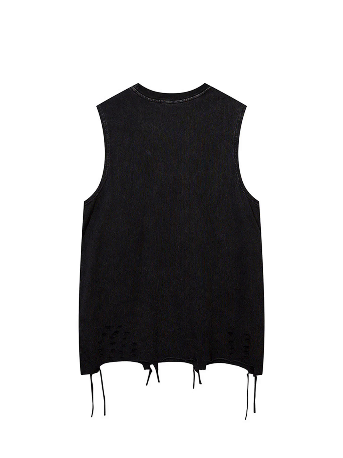 Raw Edge Butterfly Print Vest