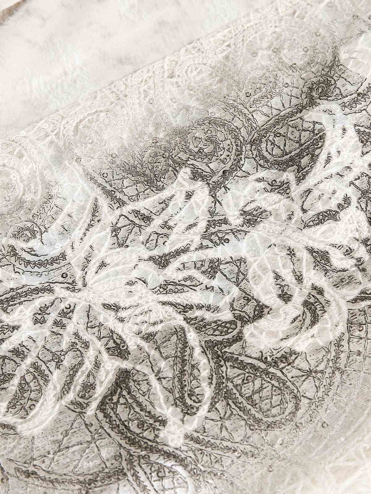 Exquisite Floral Embroidered Short-Sleeve Shirt