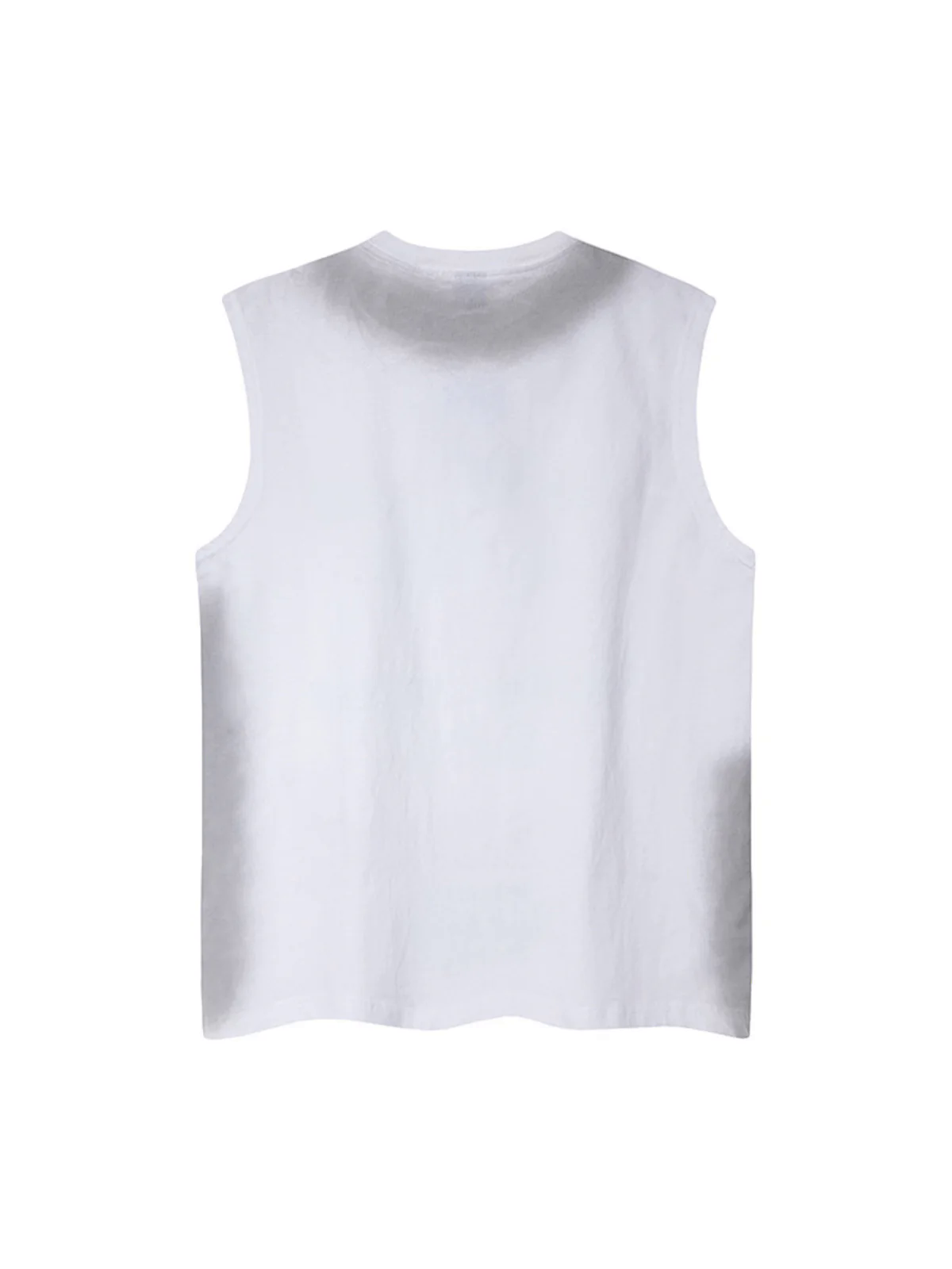 Spray- Painted Letter Print Necklace Vest