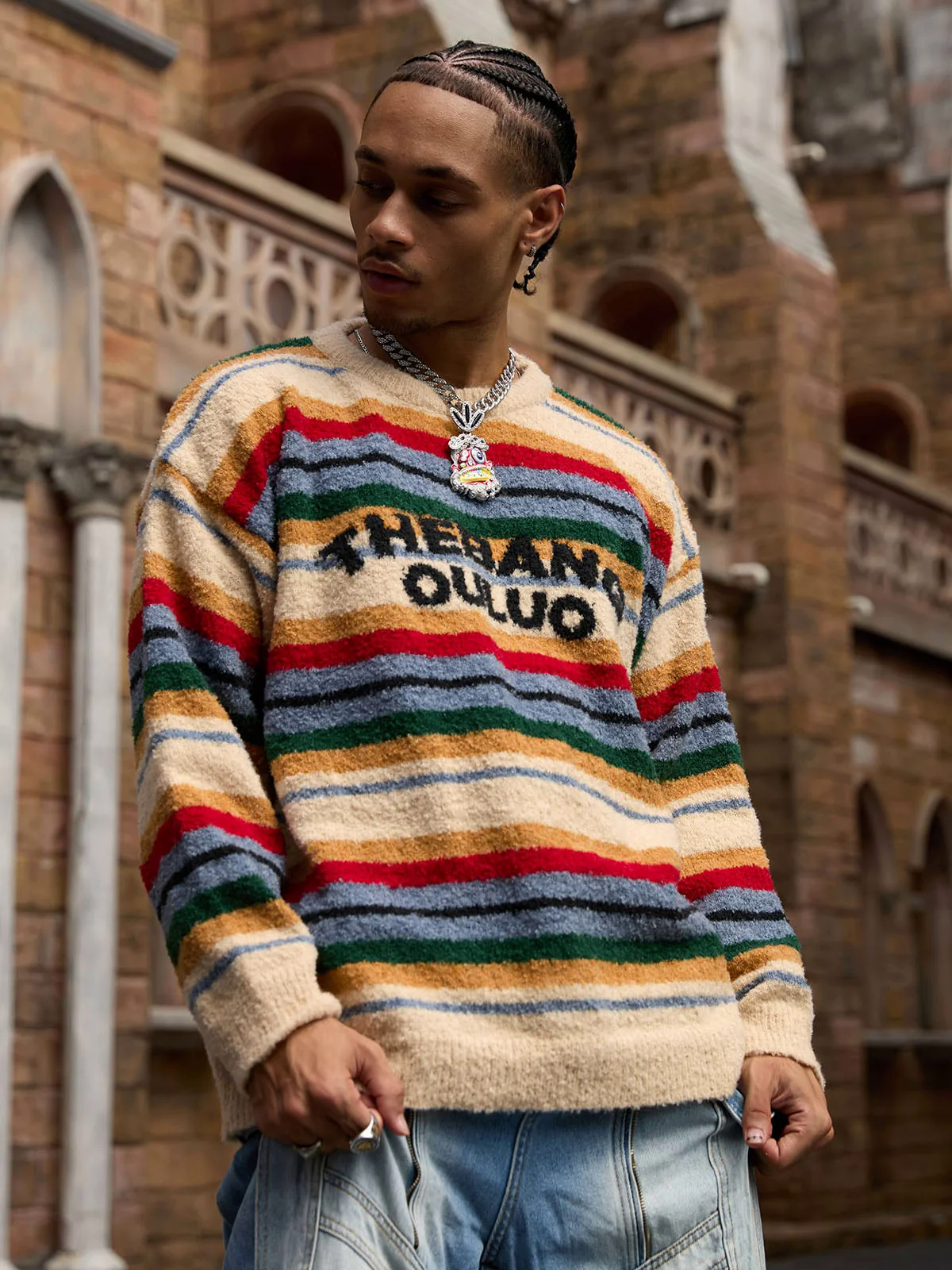 Vintage Striped Sweater - 2344