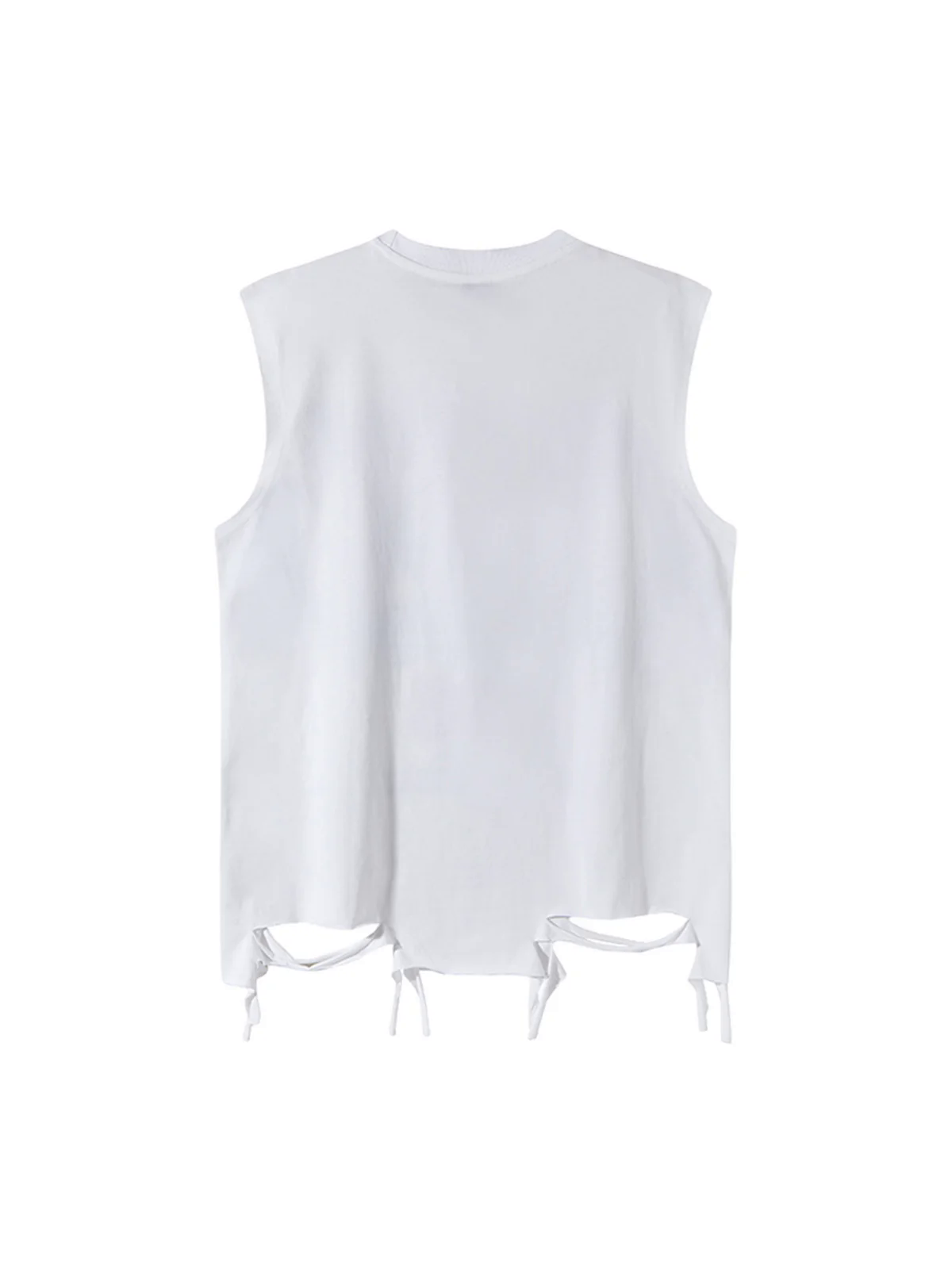 Retro Tattered Print Vest