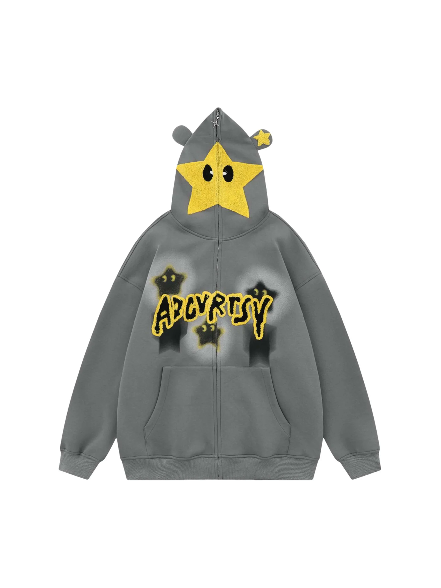 Star Embroidered Hooded Sweatshirt - 1843