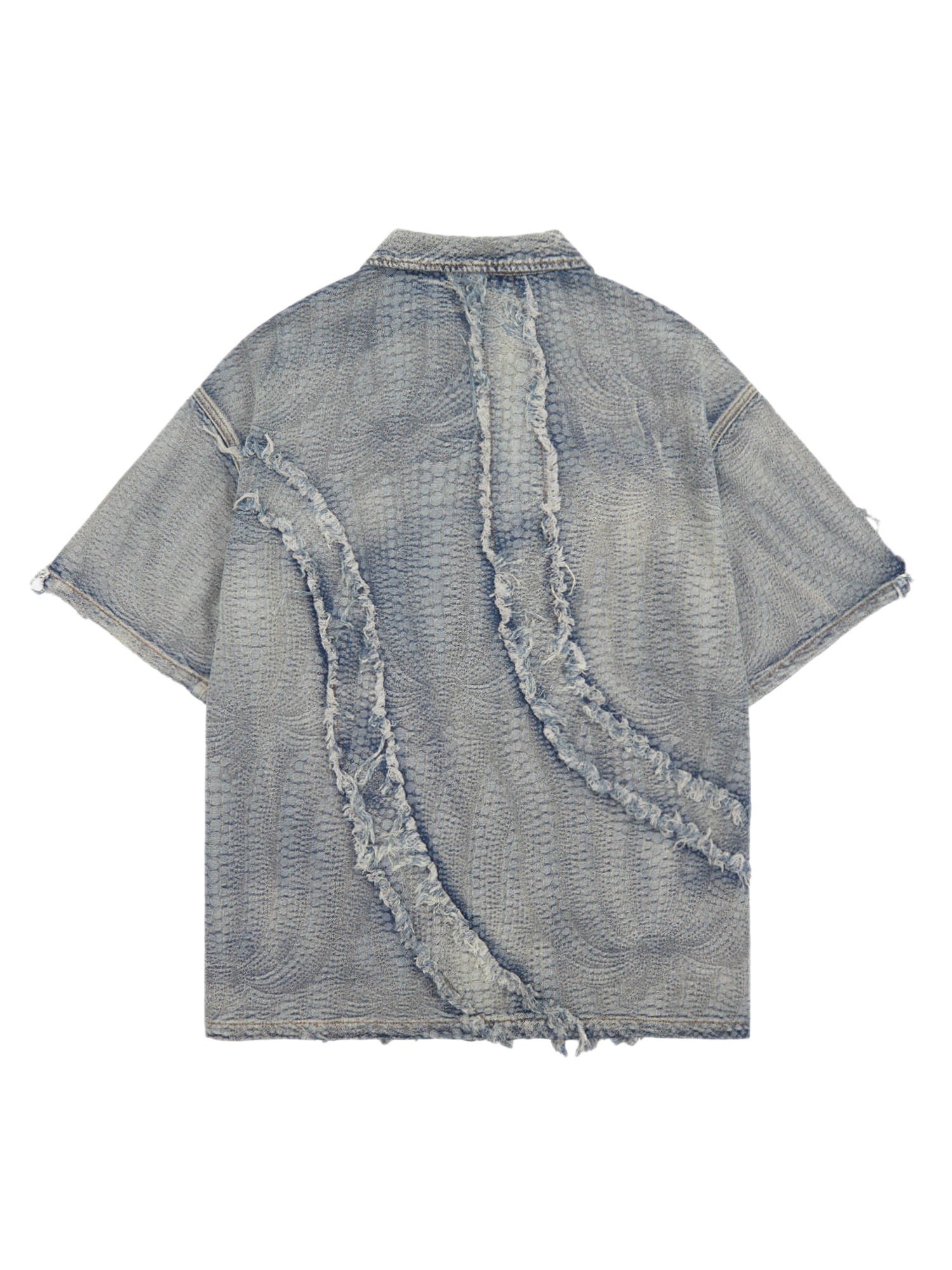 Washed Raw Edge Denim Shirt - 2064