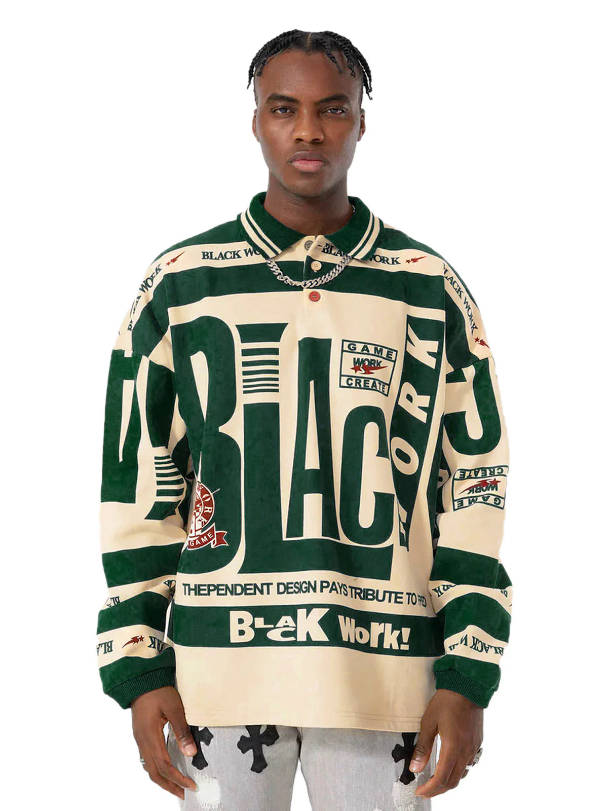 Retro Typography Polo Tee -1252