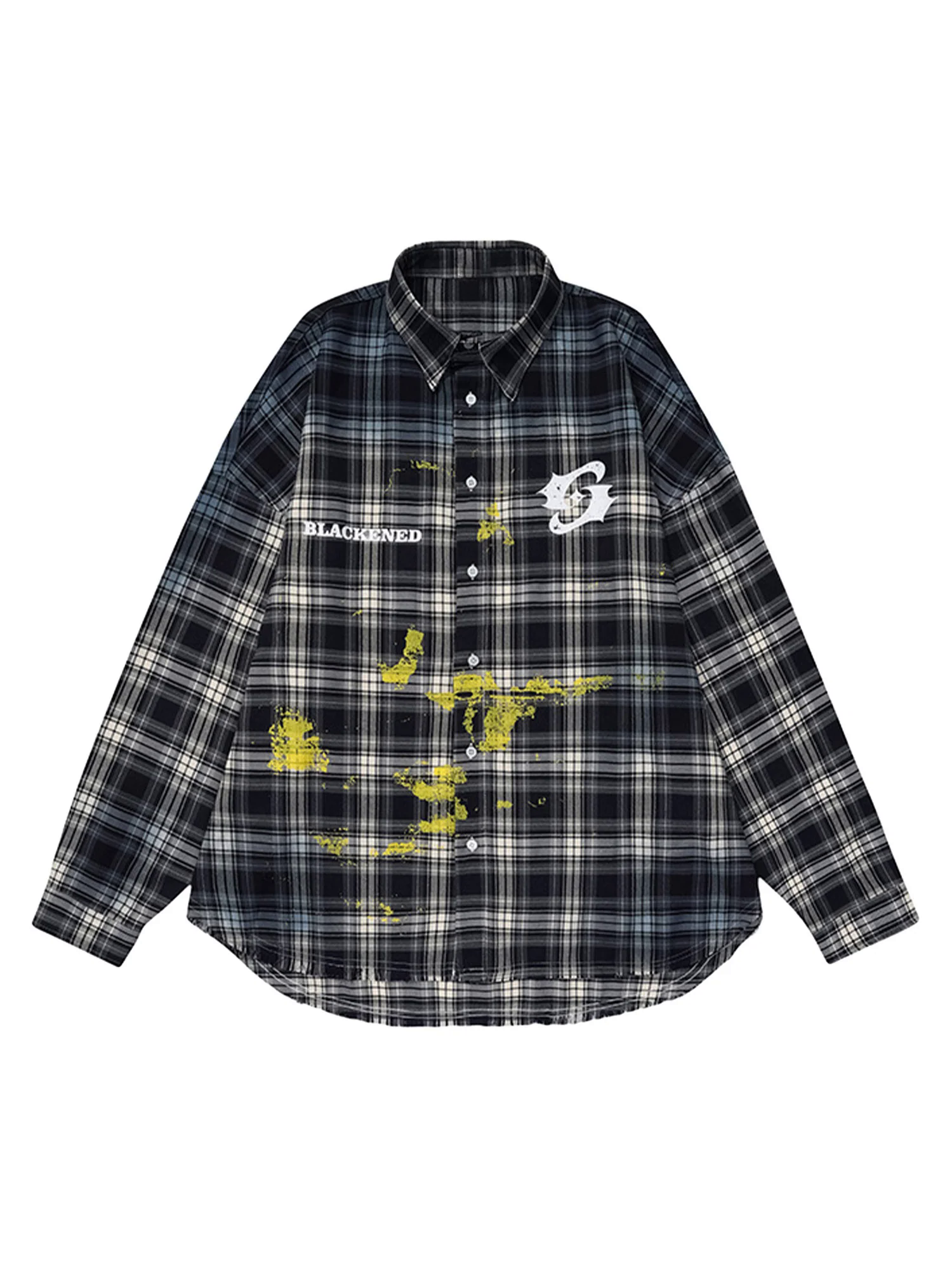 High Street Hip Hop Spray Print Shirt