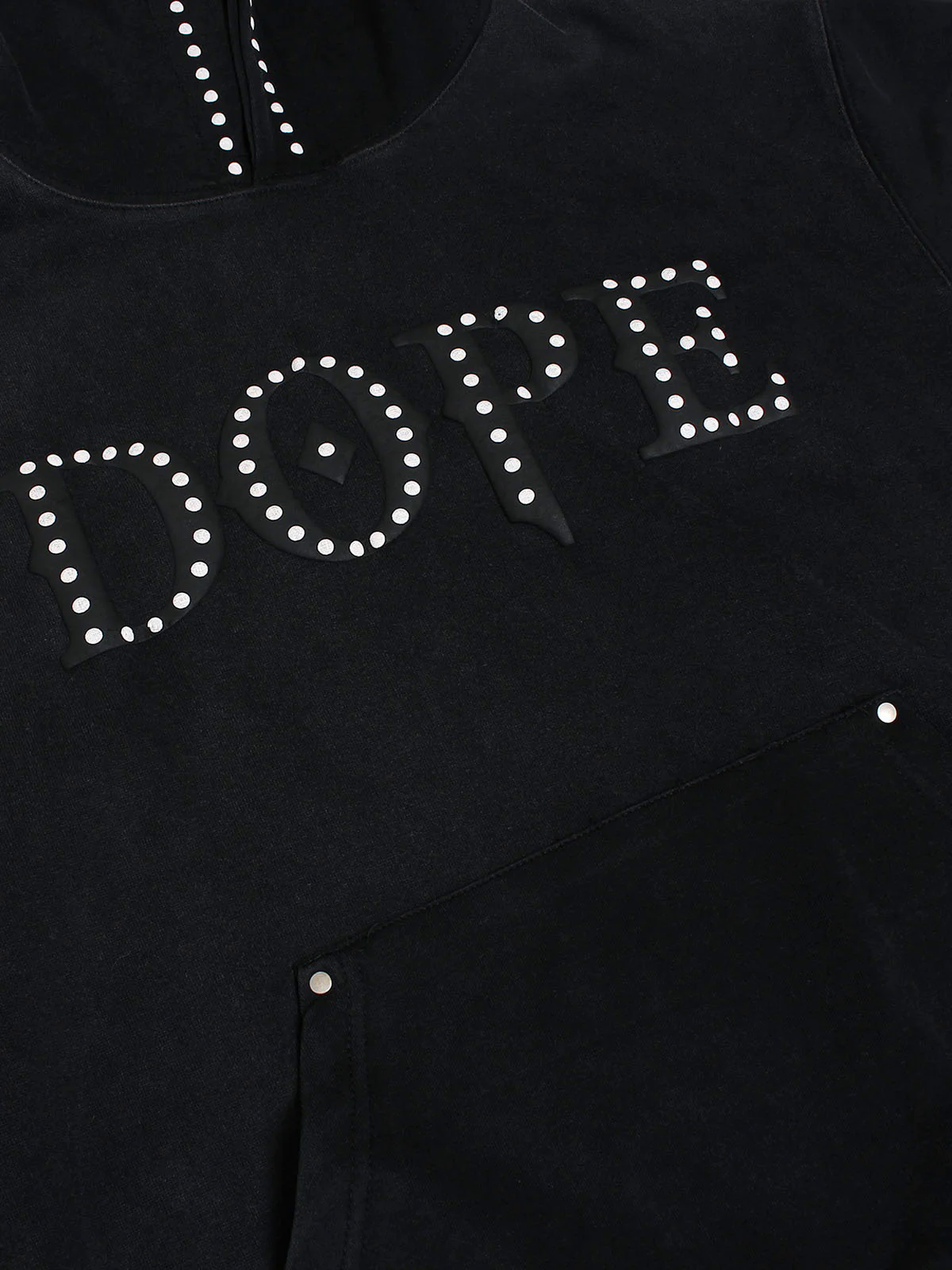 Rivet-adorned Graphic Hoodies