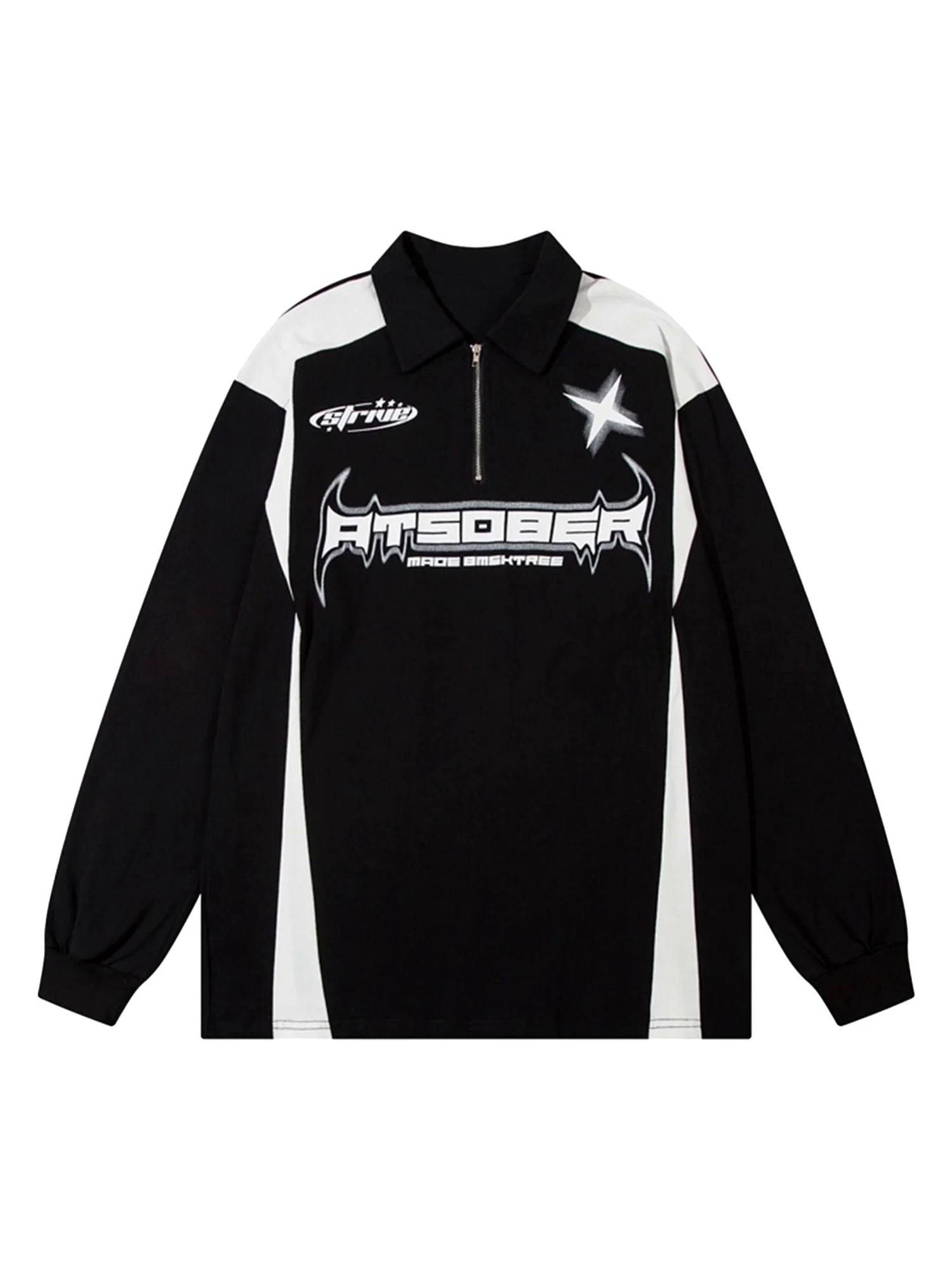 High Street Racing Long Sleeve Polo Shirt- 1980