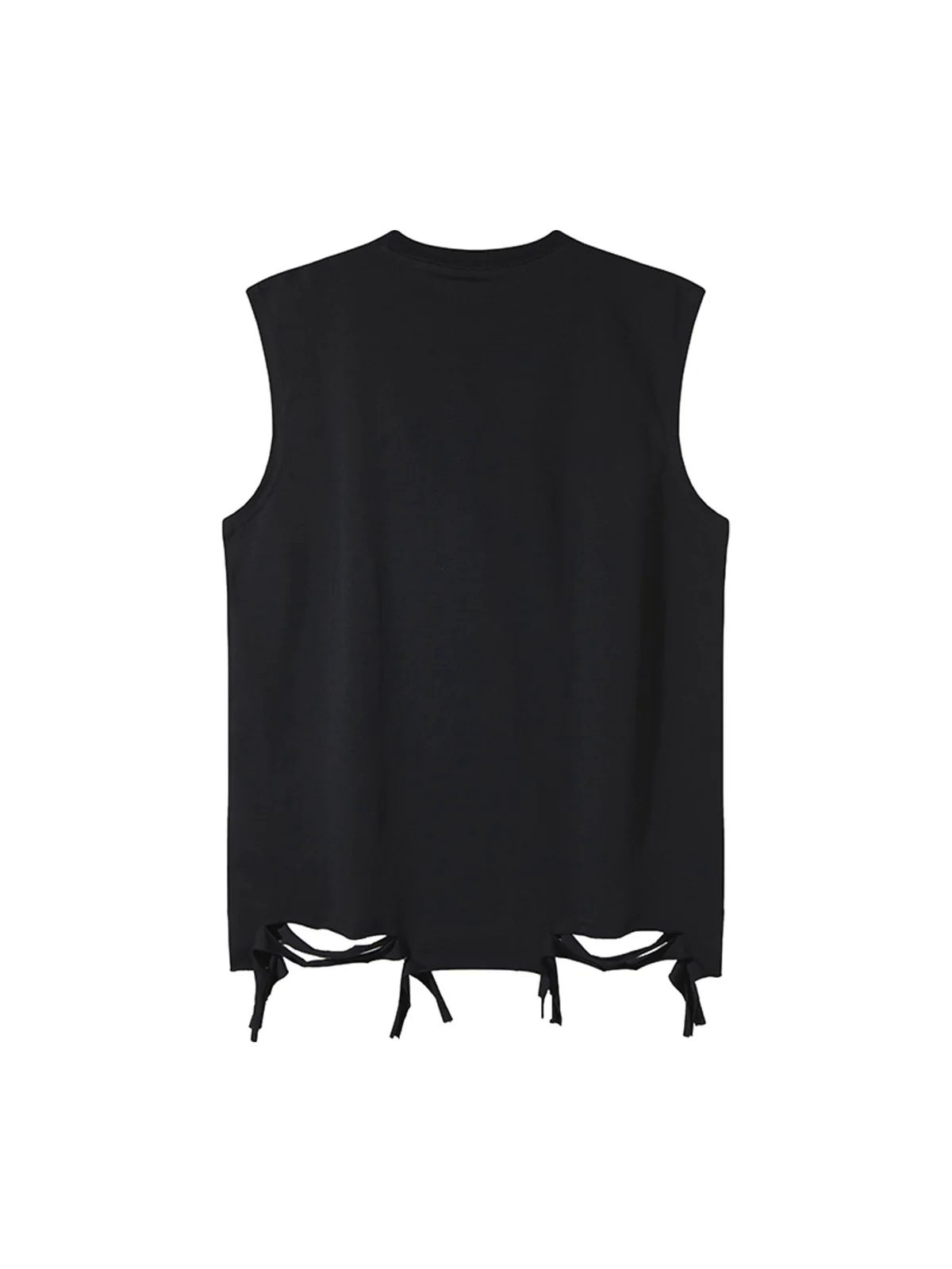 Retro Tattered Print Vest