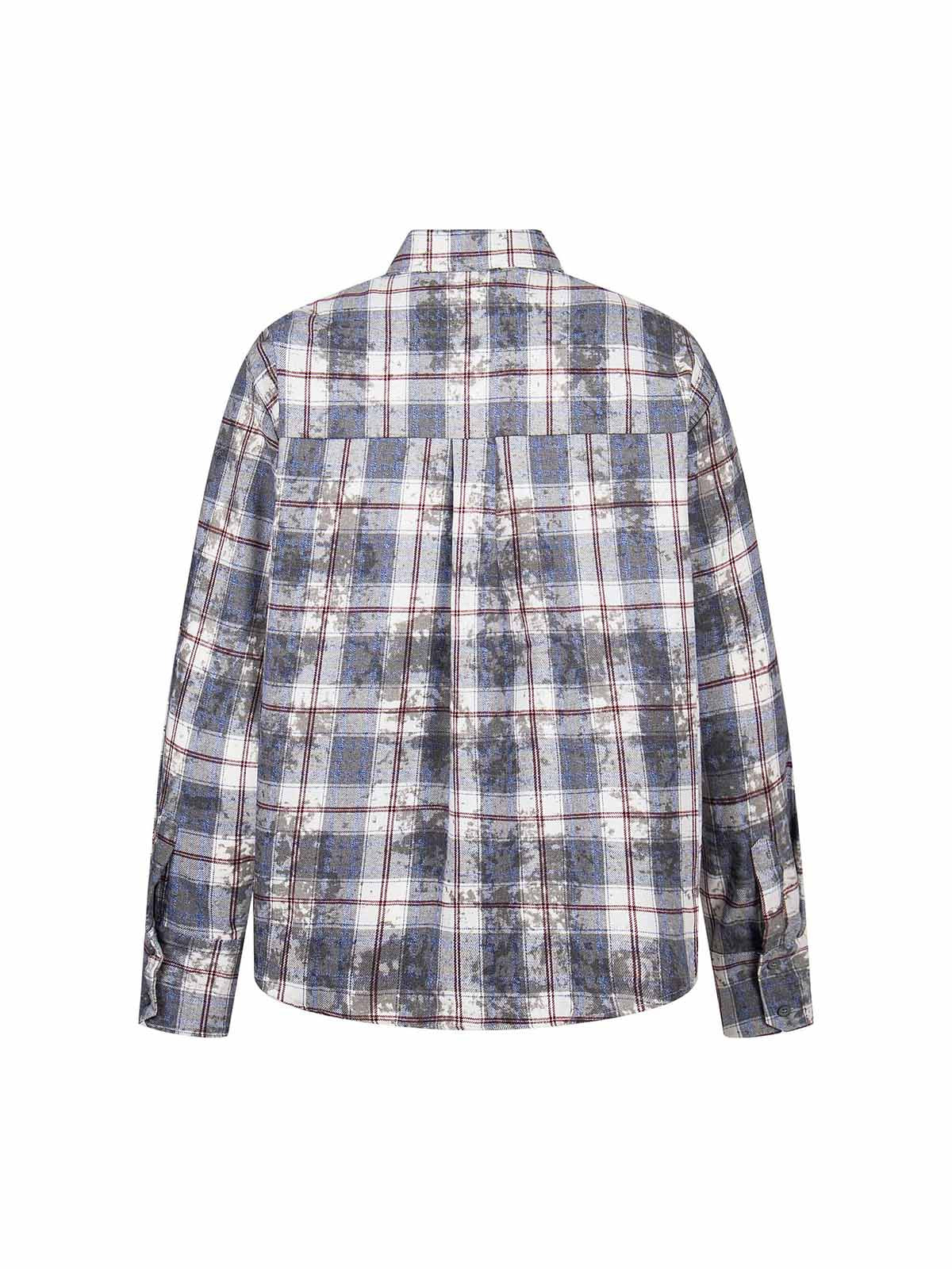 Retro Cleanfit Patch Embroidered Plaid Shirt