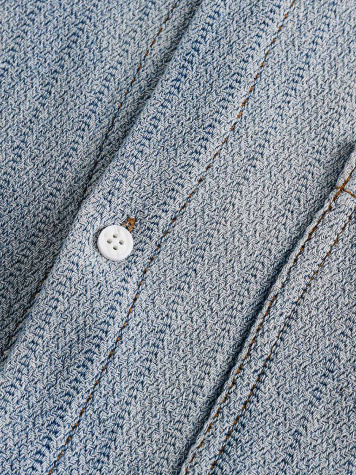 Gradient Denim Short-Sleeve Shirt