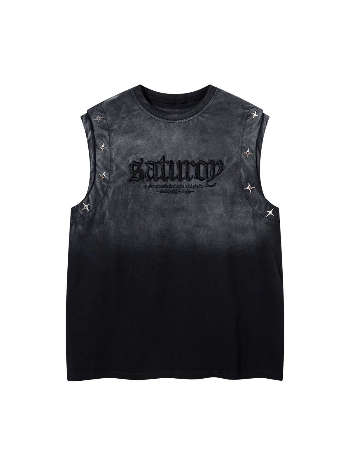 Gradient Embroidered Stars Tank Top