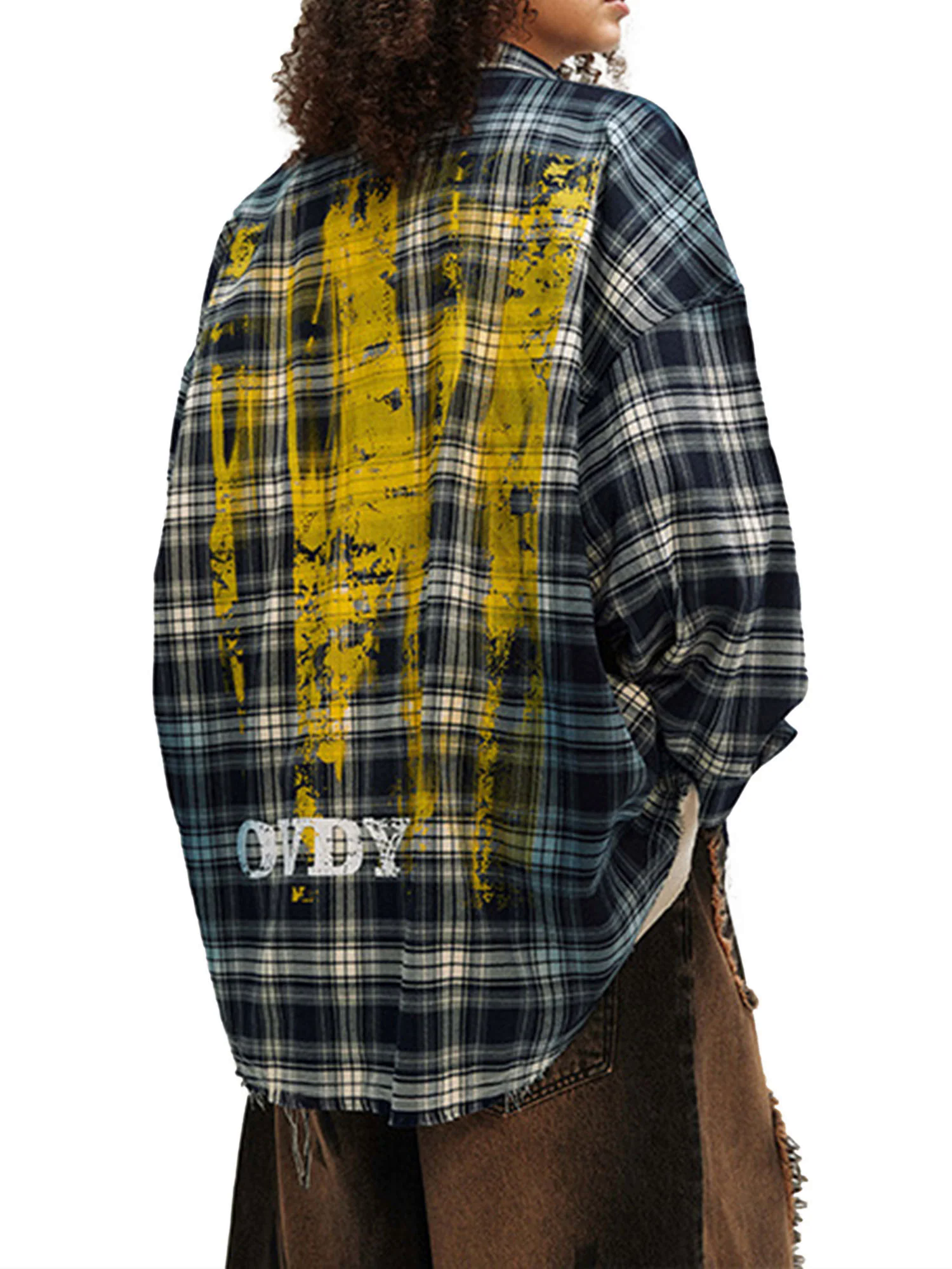 High Street Hip Hop Spray Print Shirt