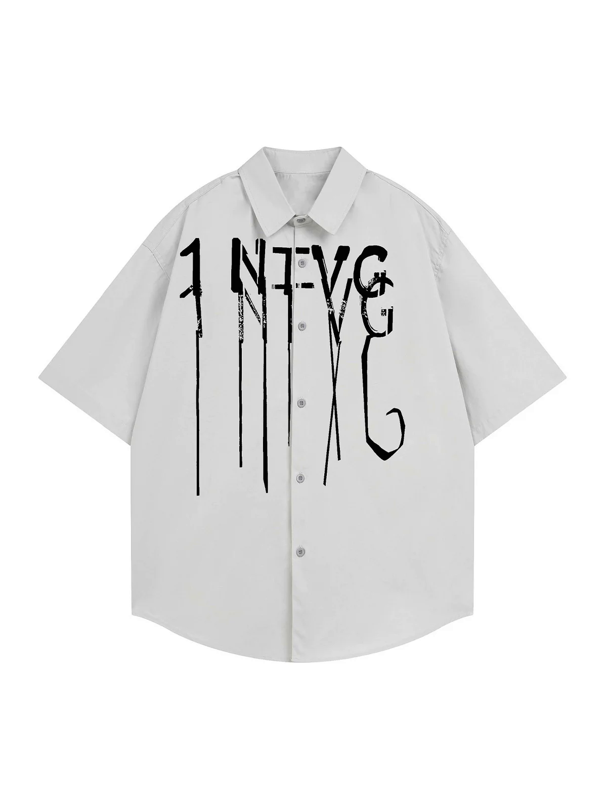 Bold Letter Graphic Short-Sleeve Shirt