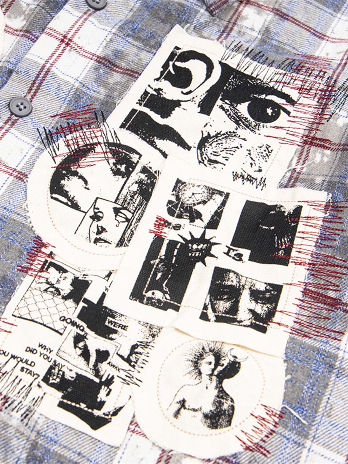 Retro Cleanfit Patch Embroidered Plaid Shirt