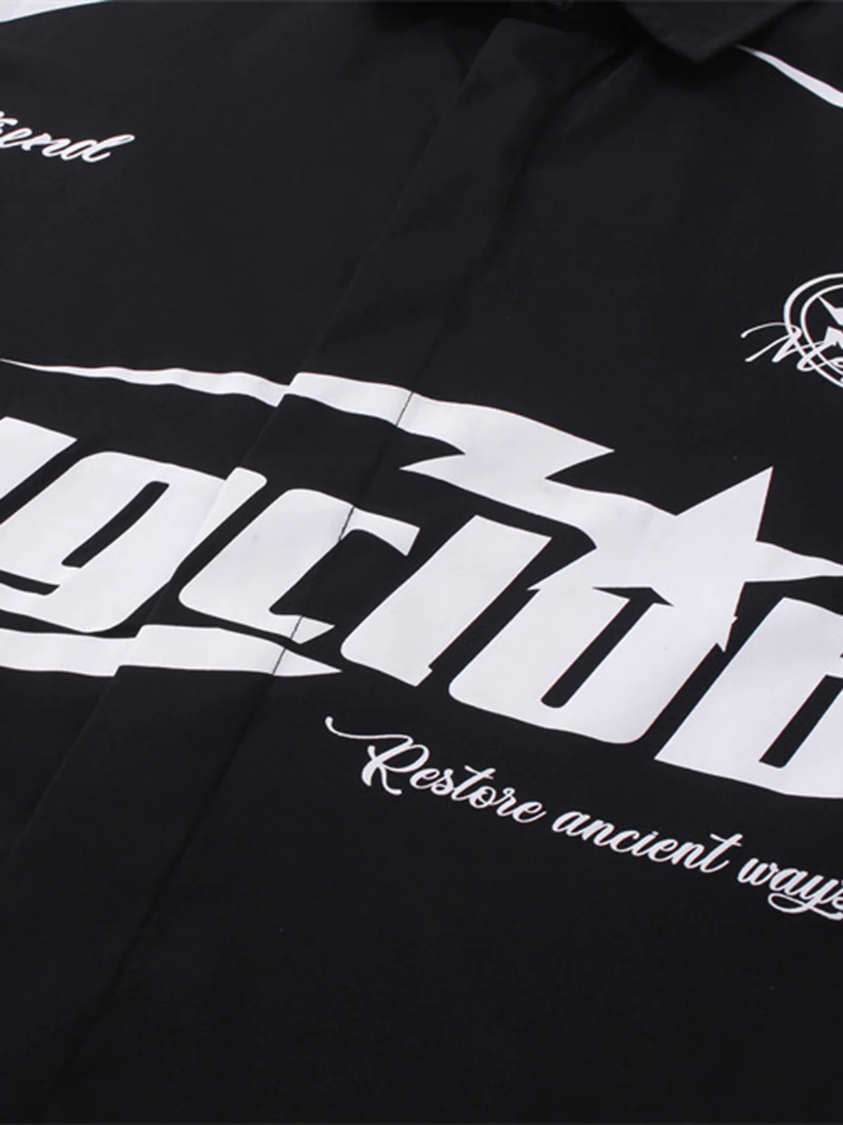 Racing Style Oversized Short Sleeve Shirt