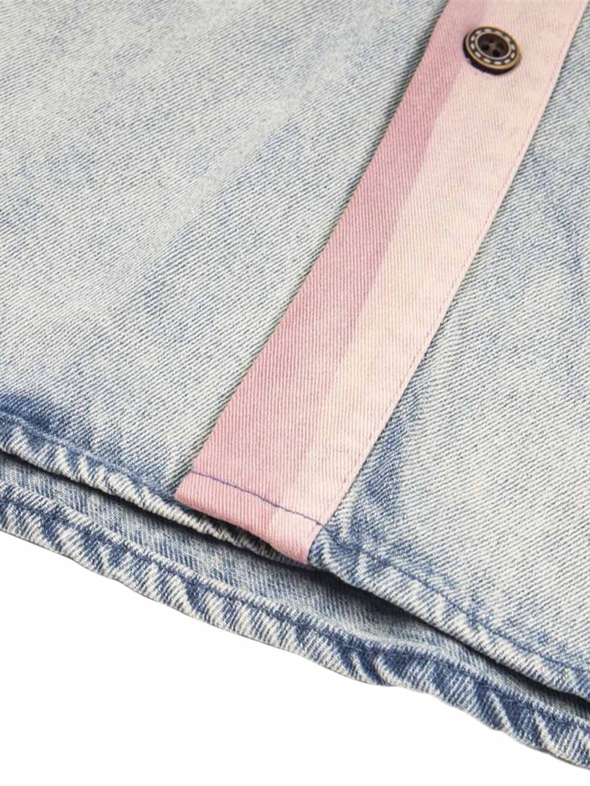 Embroidered Patch Denim Shirt