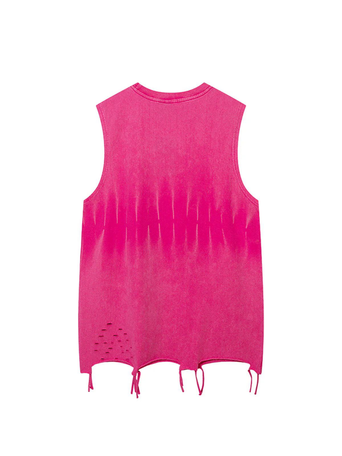 Gradient Tie-Dye Raw Edge Vest