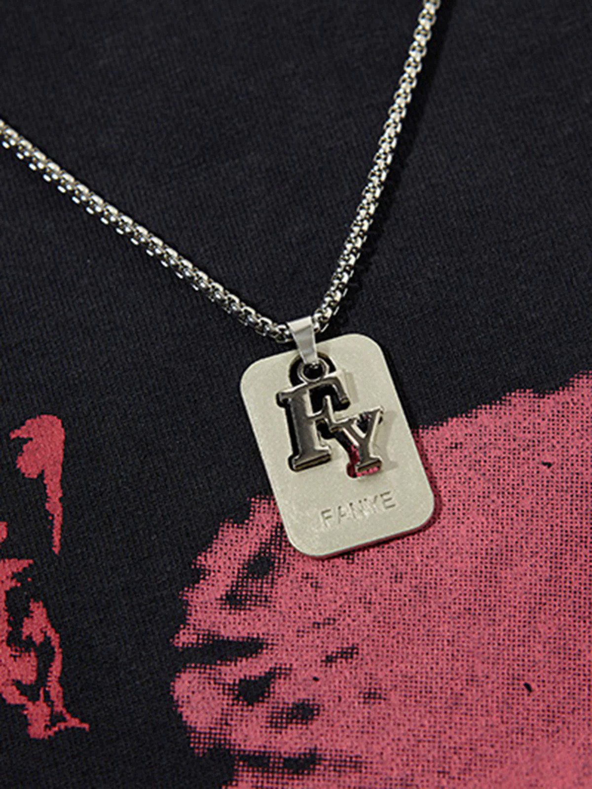 Asymmetric Distressed Graffiti Chain Vest