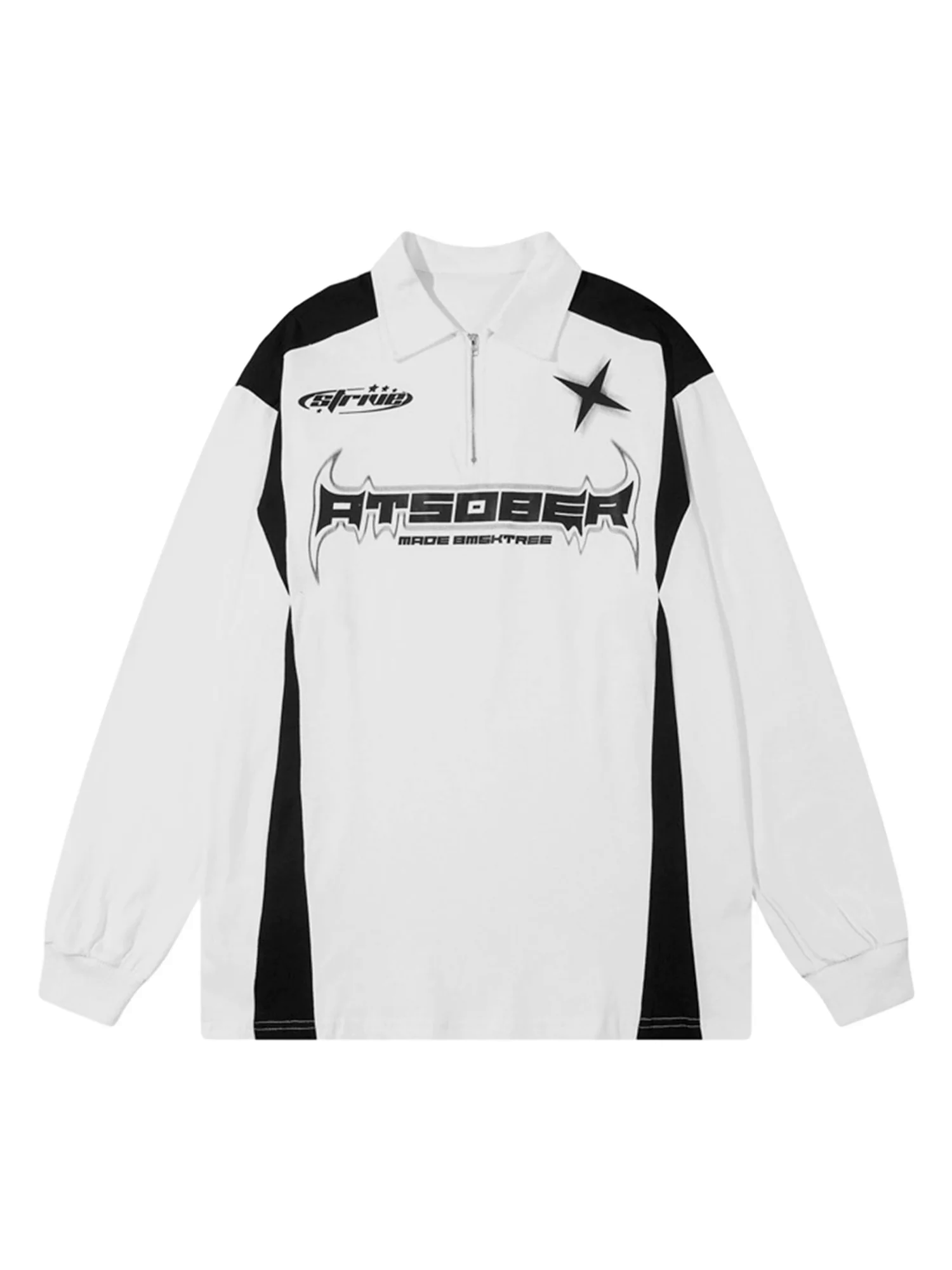 High Street Racing Long Sleeve Polo Shirt- 1980