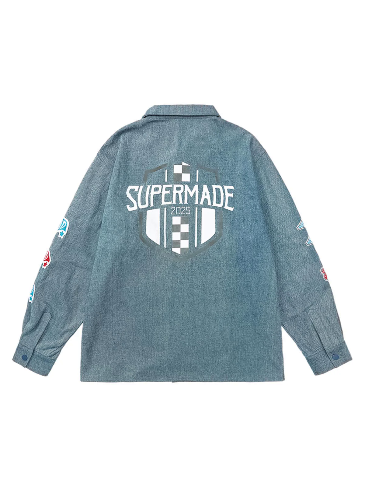 Original Embroidered Patches Denim Shirt