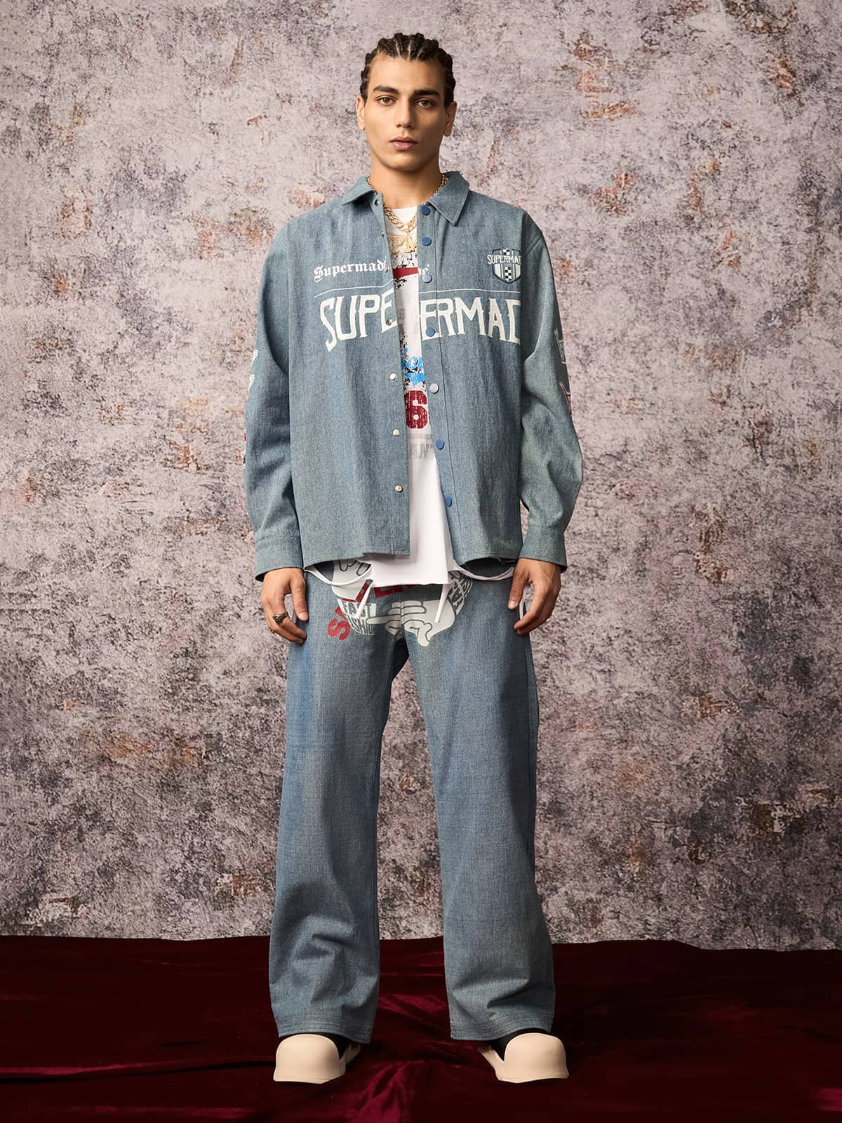 Original Embroidered Patches Denim Shirt