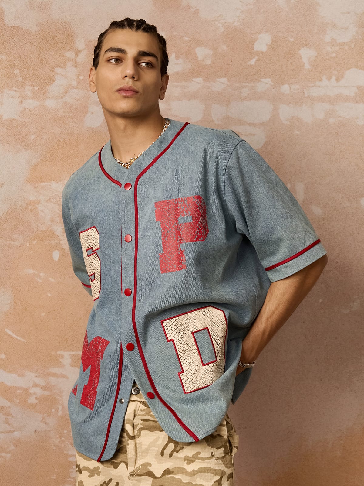 Original Contrast Color Denim Shirts