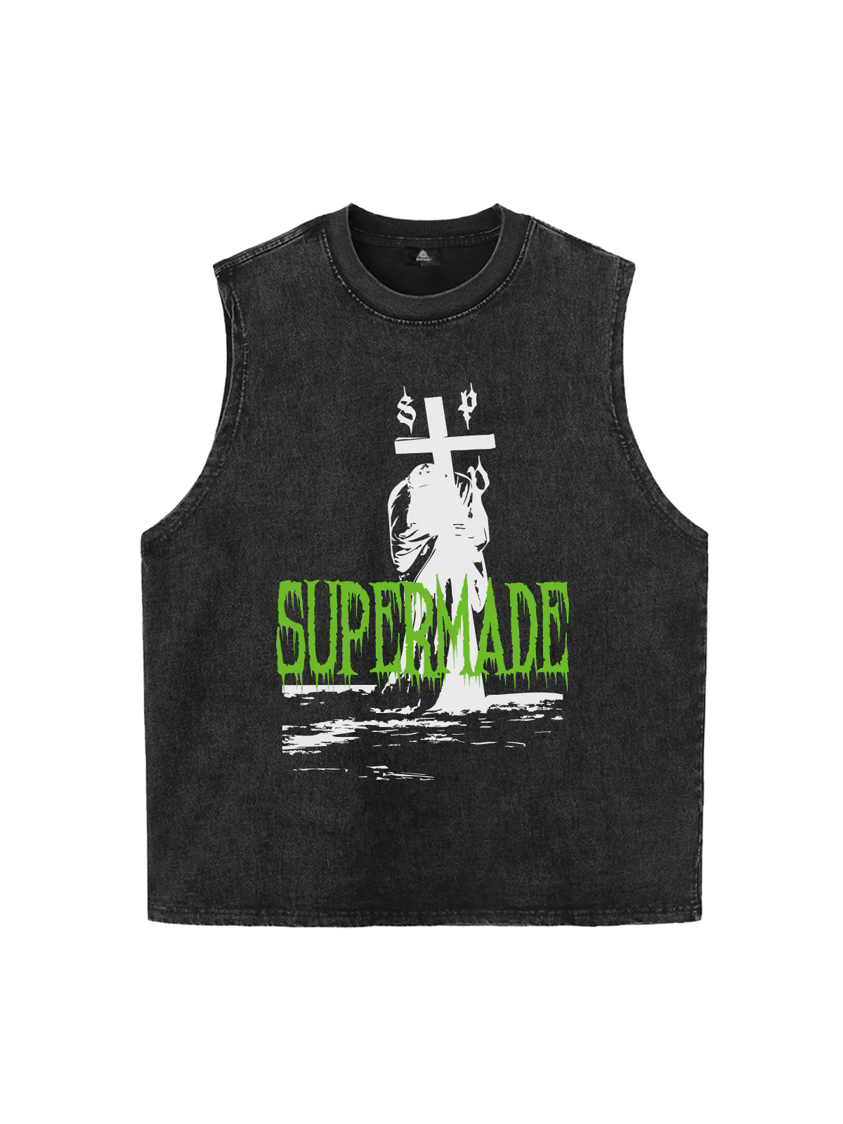 Original Edgy Cross Graphic Vest