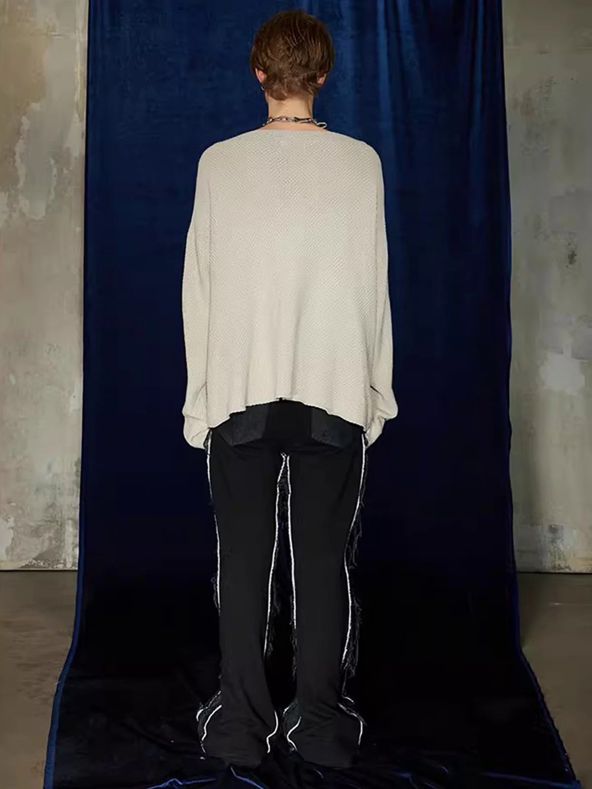 Star Cutout Boatneck Sweater