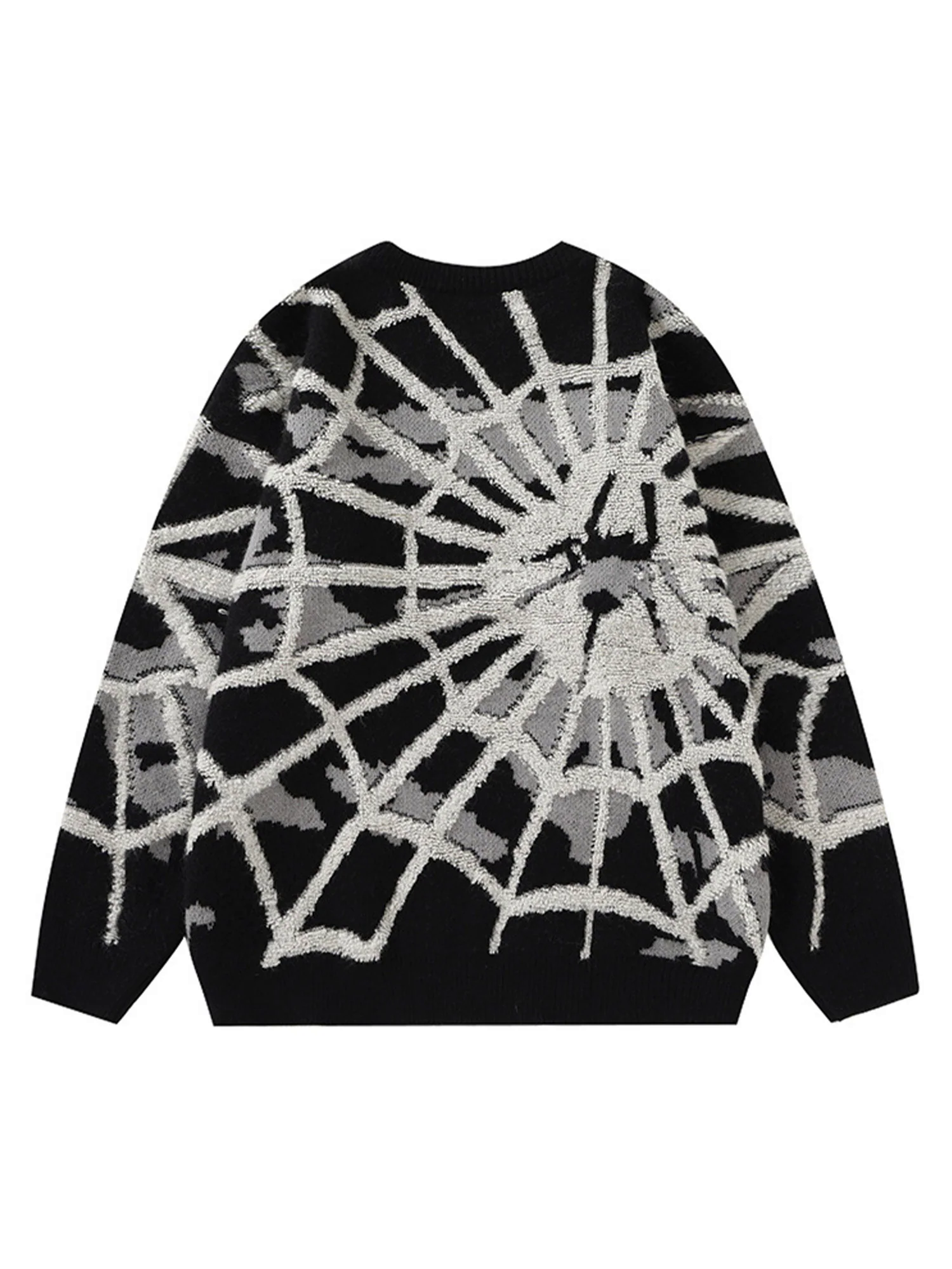 Spider Knit Crew Neck Sweater