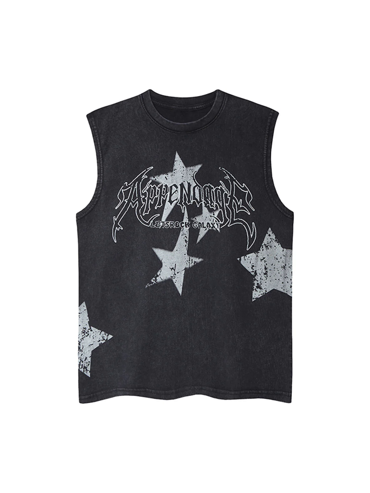 Washed Star Print Vest
