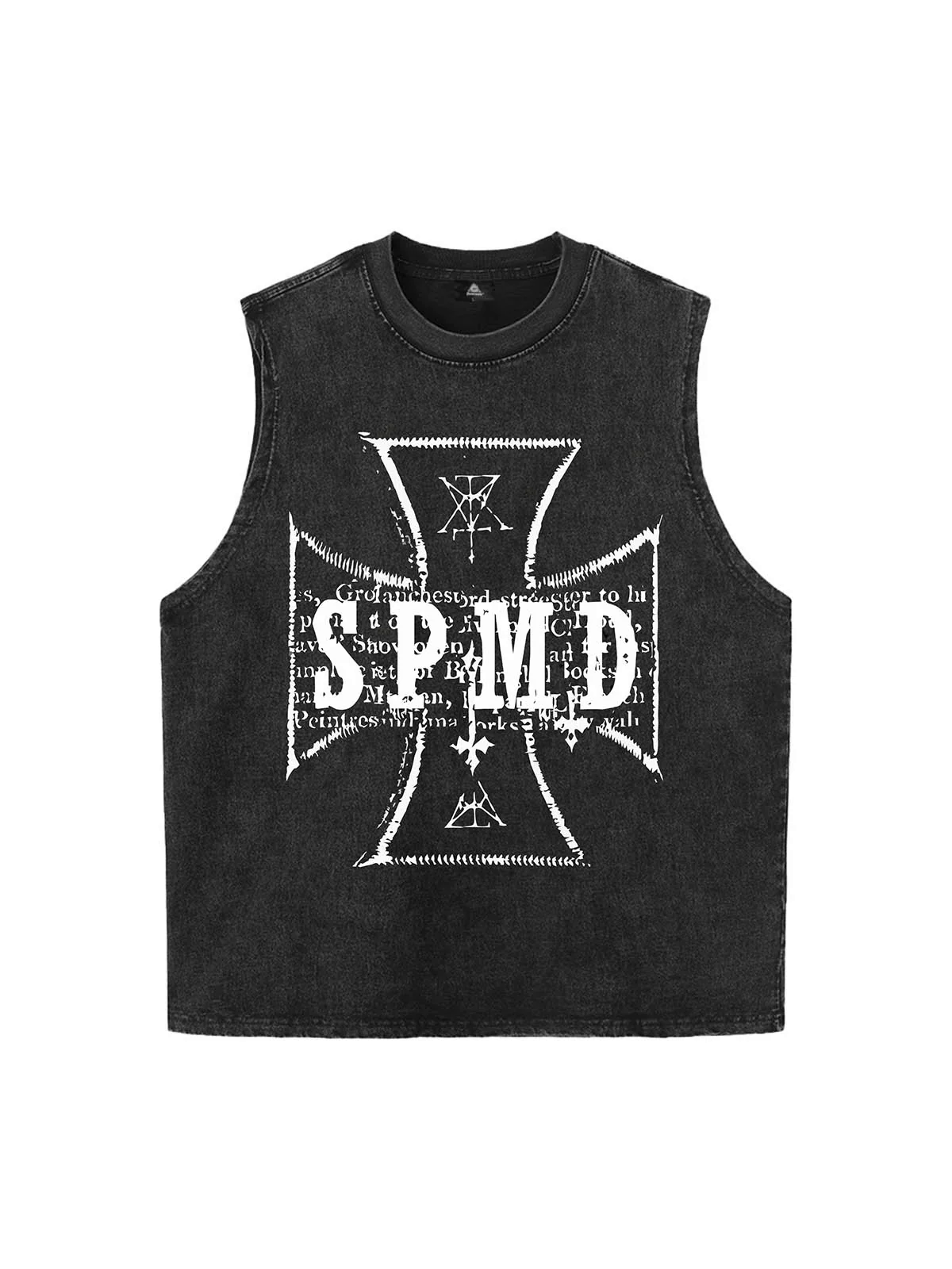 Original Distressed Cross Graphic Vest
