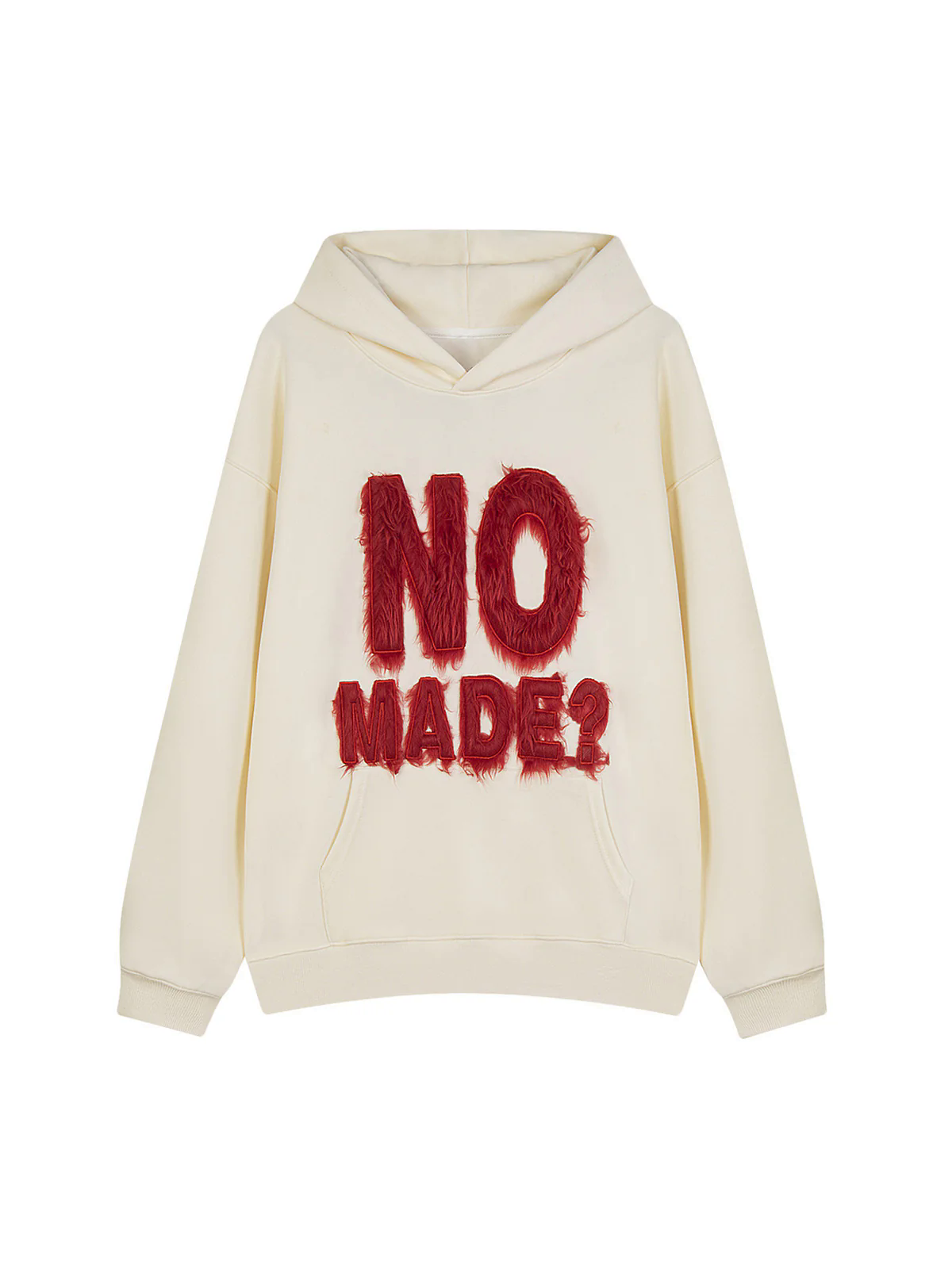 Fur Patchwork Embroidered Stitching Hoodie