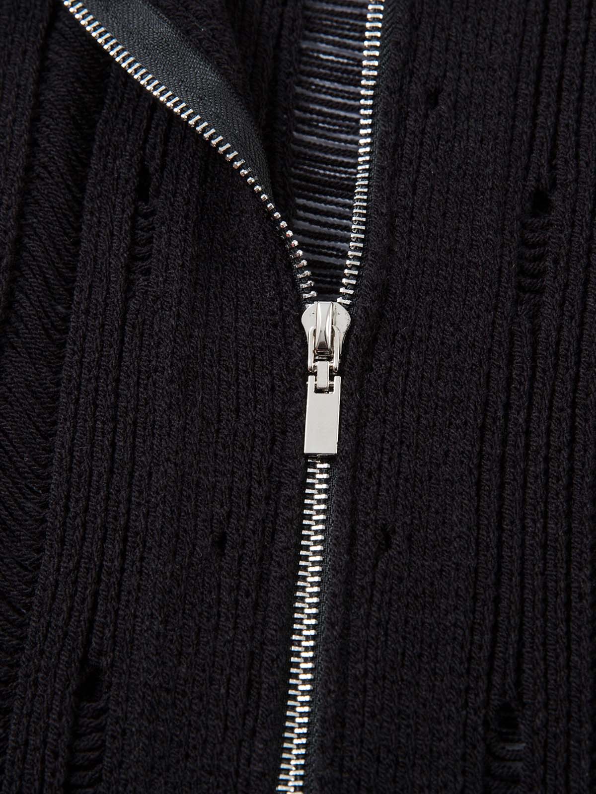 Cleanfit Black Knit Zip-Up Short-Sleeve Shirt