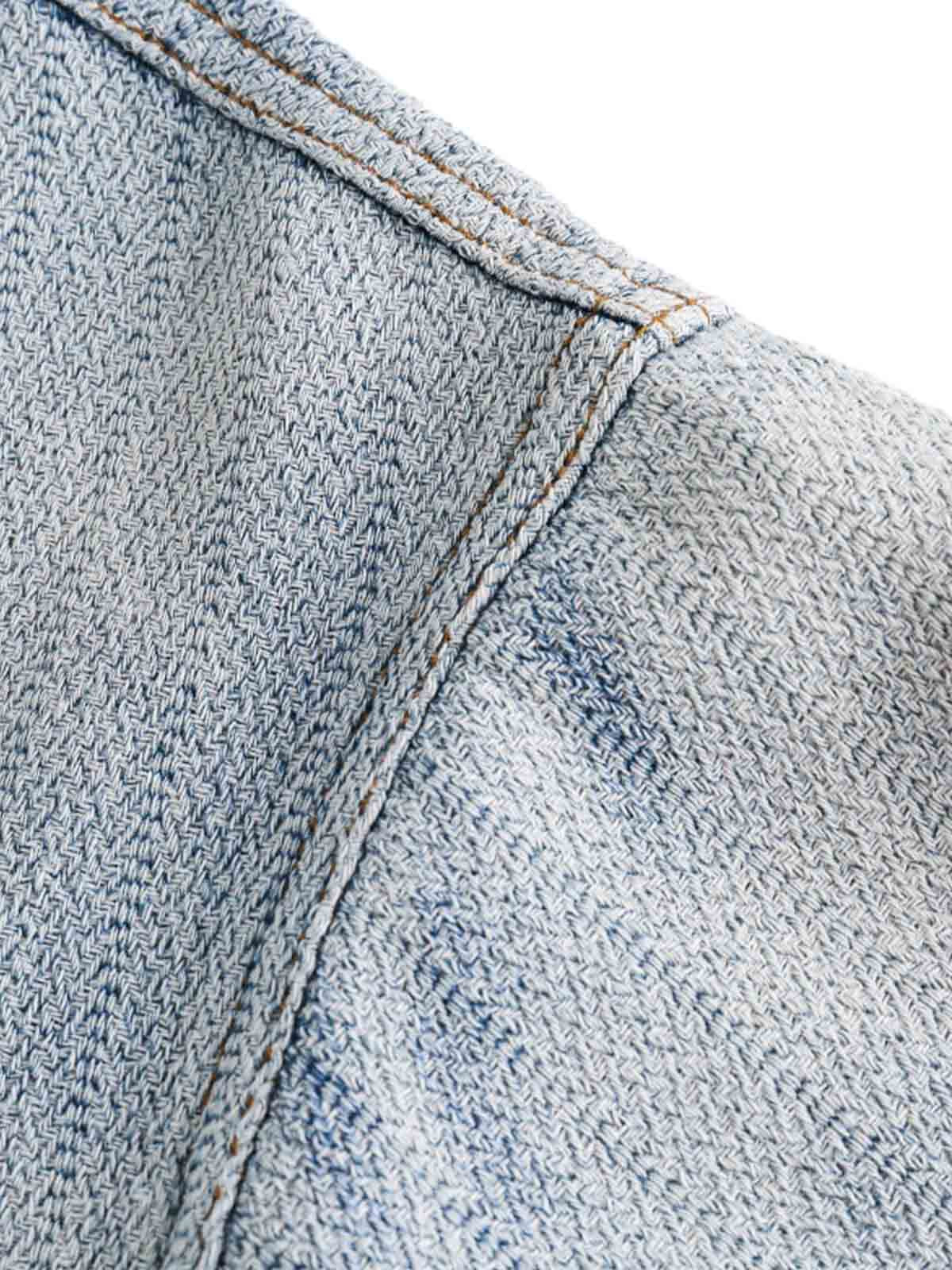 Gradient Denim Short-Sleeve Shirt