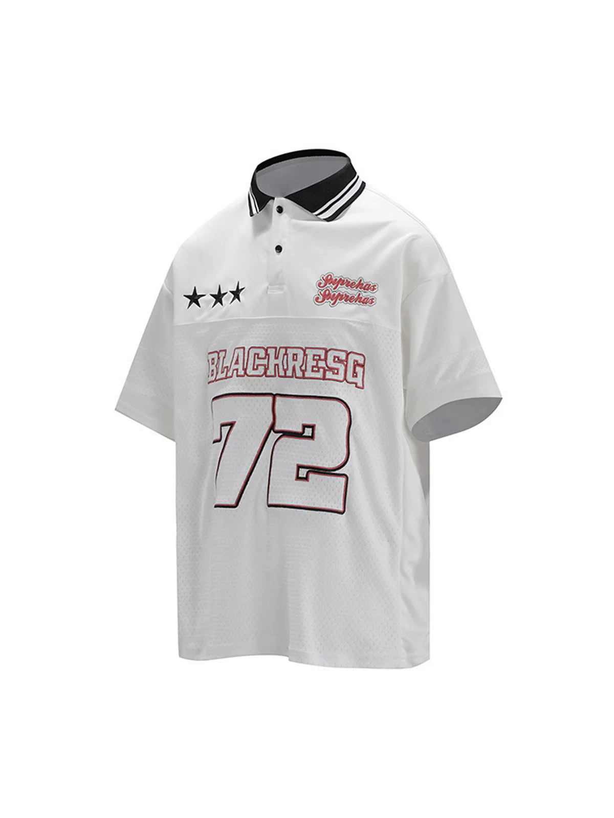 Retro Sports Jersey Polo Shirt