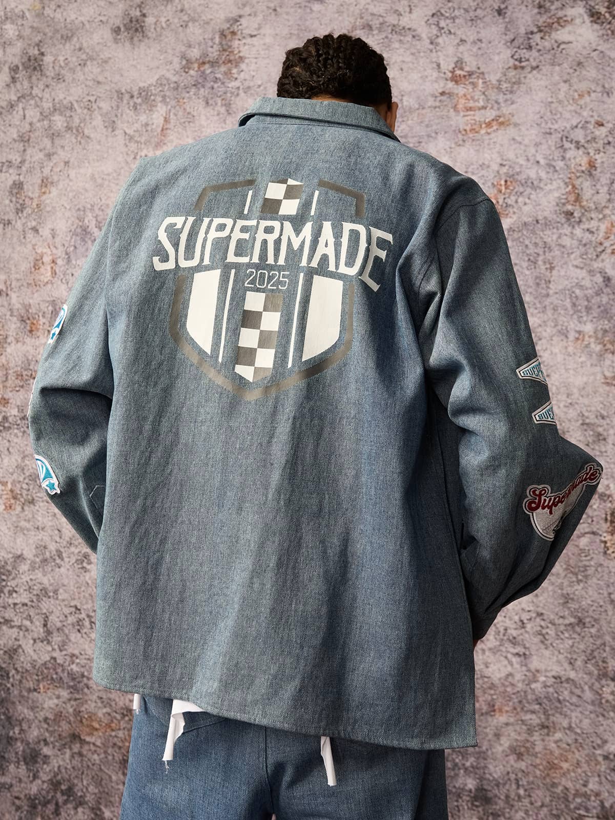 Original Embroidered Patches Denim Shirt